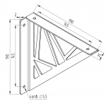 Консоль декоративная Зевс левая L=190х190 черный